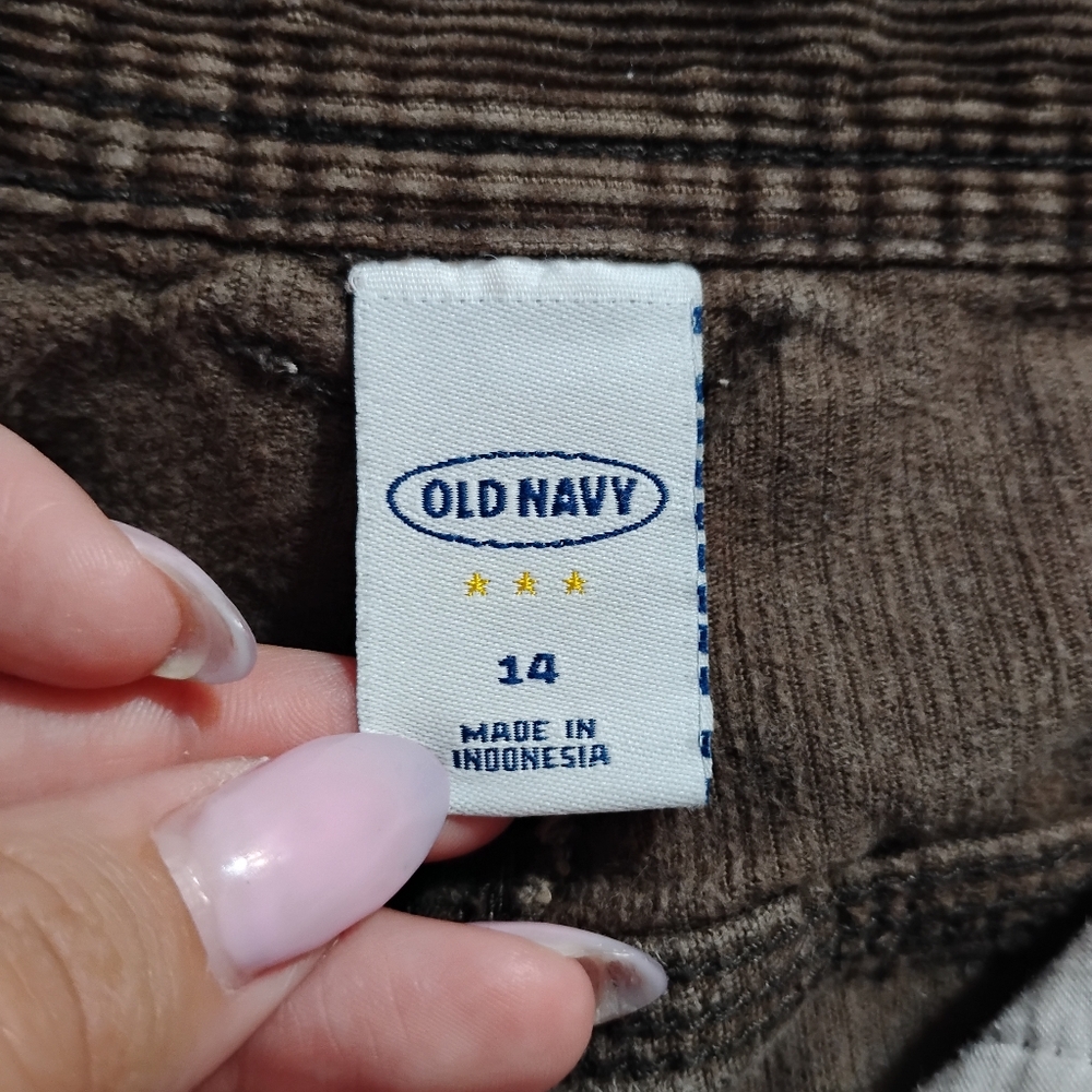 Old Navy Brown Cargo Corduroy Pants Straight Leg - Picture 8 of 10